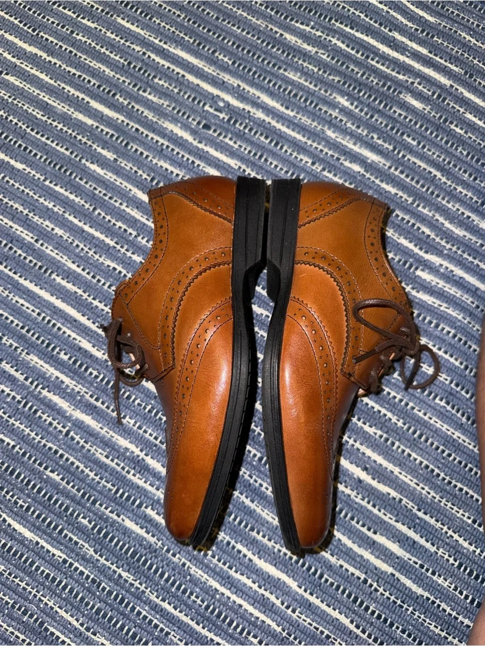Florsheim Brown Leather Wingtip Brogue Oxfords for little kids